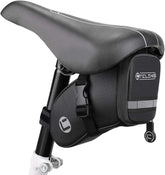 WOTOW Bike Saddle Bag, Bicycle Seat Bag Waterproof Cycling Accessories Wedge Pack with Reflective Strip, Bike Seat Tail Bag with Inner Pocket Taillight Hook Loop for Mountain Road Bike Night Riding